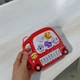 Детское пианино красное интерактивное музыкальное для развития слуха и обучения звукам животных - изображение 2