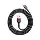 Зарядний кабель Baseus Cafule Type-C 3A 1m Red/Black (CATKLF-B91) - изображение 3