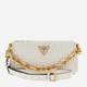 Сумка крос-боді через плече жіноча маленька Guess Lisbet HWWA8774720-STO Біла (800070307644) - зображення 1