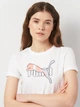 Футболка хлопковая женская Puma Ess Logo Lab Tee 68499102 XS White (4067983687884) - изображение 4