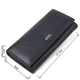 Класичний жіночий гаманець з натуральної шкіри CANPELLINI чорного кольору для карт з монетницею (bg216fash57) - зображення 3
