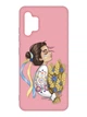 Матовий рожевий чохол на Samsung Galaxy A32 :: Українка з колосками (патріотичний принт 172) - зображення 1