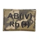 Нашивка група крові ЗСУ Піксель AB(IV) Rh(+) 30*45 - зображення 1
