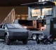 Масштабна модель автомобіля Tesla Cybertruck Pickup із трейлером та квадроциклом. Металева машинка. Чорний - зображення 6