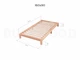 Кровать-платформа BUSY WOOD с ножками и ламелями 160x90 см Натуральное дерево - изображение 2