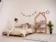 Кровать-платформа BUSY WOOD с ножками и ламелями 160x90 см Натуральное дерево - изображение 6