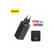 Сетевое зарядное устройство Baseus Quick GaN Travel 65W QC4.0+PD3.0 USB+2Type-C Черный - изображение 1
