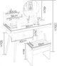 Туалетний столик з круглим дзеркалом Bonro B063 (42400133) - зображення 9