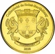 Монета Сен-Бартелемі 1 франк 2020 UNC Франція Собака Ірландський червоний сетер - зображення 2
