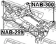 Сайлентблок балки передний левый/правый Febest (NAB-299) - изображение 2