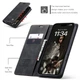 Чехол-книжка CaseMe из нубука для iPhone 16 Plus Черный - изображение 10