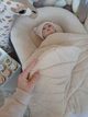 Кокон с крыльями Chickabiddy, бежевый хлопковый велюр, гнёздышко для новорожденных, позиционер для малыша, 90х50см - изображение 9