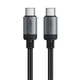 Кабель ACEFAST C20-03 Type-C to Type-C aluminum alloy charging data cable Black (6974316283775) - изображение 1