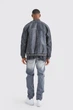 Джинси Boohoo Slim Rigid Carpenter Ripped Сірий 32R BMM71398 - изображение 2