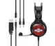 Дротові наушники HOCO W101 Streamer gaming headphones 2.4m, 3.5mm, USB, LED black - зображення 3