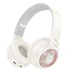 Беспроводные наушники Hoco W50, накладные, BT5.3, AUX, TF, 400mAh, 12h, с RGB подсветкой, milky white - изображение 4