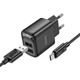 Адаптер мережний HOCO Type-C Cable Cable Smart dual-port charger C141A | 2USB. 2.1A/10.5W | 4958533 - зображення 1