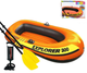 Надувная лодка Intex 58332 Explorer 300 с веслами іинасосом 211*117*41 см оранджевый - изображение 1