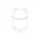 Ведро для мусора MVM настольное с крышкой BIN-07 7л Белое (BIN-07 7L WHITE) - изображение 5