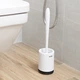 Ершик для унитаза MVM BP-13 напольный пластиковый Бело-черный (BP-13 WHITE/BLACK) - изображение 3
