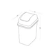 Відро для сміття MVM з кришкою BIN-12 6 л Сіре (BIN-12 6L GRAY) - зображення 5