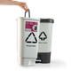 Ведро для мусора MVM сортировочное с крышкой BIN-05 20+20л Серое (BIN-05 (20+20L) LIGHT GRAY/GRAY) - изображение 6