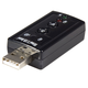 USB Звуковая карта 7.1 3D звук регулятор громкости Black (287247) - изображение 2