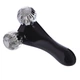 Массажер роликовый для лица и тела 3D лифтинг ручной 2 шарика Zelart 3D Massager CX-301 черный-серый - изображение 3
