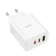 Сітковий зарядний пристрій Hoco C126A Pure PD+QC 40W(2C1A) Колір Білий - зображення 1