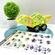 Конструктор магнитный Limo Toy Транспорт 56 деталей Зелено-жовтий (KB 1013) - изображение 1