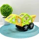 Конструктор магнитный Limo Toy Транспорт 56 деталей Зелено-жовтий (KB 1013) - изображение 4