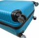 Большой пластиковый чемодан на колесах 115L GD Polo 60k001 голубой - изображение 6