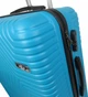 Средний пластиковый чемодан на колесах 70L GD Polo 60k001 голубой - изображение 6