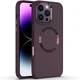 TPU чохол Bonbon Metal Style with MagSafe для Apple iPhone 16 Pro (6.3") Бордовий / Plum - изображение 1