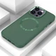 TPU чохол Bonbon Metal Style with MagSafe для Apple iPhone 16 Pro (6.3") Зелений / Pine green - изображение 2