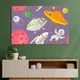 Картина на холсте Космические корабли в мультяшном космосе 51x34 см (V189-1_M) - изображение 1