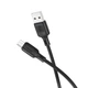Кабель BOROFONE BX113 Lenny USB-A to Micro-USB – кабель для заряджання та передачі даних, 2,4 A, 1 м Black - зображення 1
