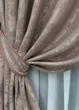 Комплект готових штор VR-Textil Жакард Sultan YL № 1669ш Какао 100х270 см 2 шт (31-742) - зображення 5