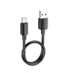 Кабель Type-C Hoco X96 (USB – Type-C, мощность 27W, 3.0A, длина 25 см, короткий, для зарядки и передачи данных) - Черный - изображение 3