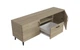 Тумба Лэстер на конусных ножках Ferrum-decor 48x139x38 Черный металл ДСП Дуб Сонома 16 мм (LEST103) - изображение 2