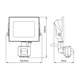 Світлодіодний прожектор Ardero LL-2010ARD 10W 800Lm 6500K з датчиком руху - зображення 3