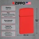 Запальничка Zippo 1633 Slim Red Matte - изображение 2