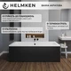 Ванна акриловая Helmken Alvaro 165x75 см (924F03N422) комплект 4 в 1: прямоугольная ванна, ножки, Черная фронтальная и боковая панель - изображение 11