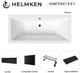 Ванна акриловая Helmken Alvaro 175x80 см (R027P77402) комплект 5 в 1: прямоугольная ванна, ножки, Черный подголовник, Черная фронтальная и боковая панель - изображение 10