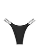 Комплект белья (лиф+трусики бразилиана) со стразами Victoria's Secret Double Shine Strap 75C/M черный - изображение 8