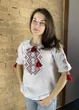 Женская белая вышиванка Ноко «Пиона красная» 46 - изображение 2