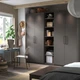 Шафа PAX/FORSAND 250х60х236 см IKEA 994.313.12 сірий - зображення 2