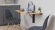 Обеденный стол-трансформер Ника настенный Ferrum-decor 420x900x500 Черный металл ДСП Дуб Артизан 16 мм (NIKA006) - изображение 6