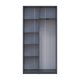 Распашной шкаф Doros Студент Графит/Белый 90х38х180 DRS-011623 (44900273) - изображение 2