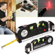 Лазерный уровень, нивелир Laser Level PRO 3 4в1, пузырьковый со встроенной рулеткой, линейкой - изображение 3
